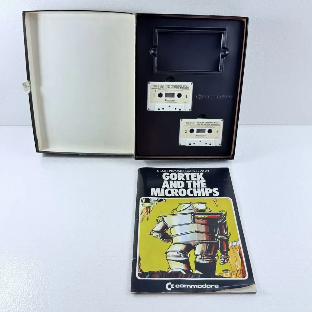 Vintage Commodore Vic-20 GORTEK AND THE MICROCHIPS Start Programming W/ 2 Tapes
